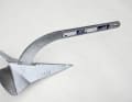 Plough anchor with a folding shaft for space-saving storage
