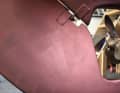 Thin layer. The surface is very smooth, no lint is drawn from a cotton swab passed over it; there is no colour abrasion. Only compatible with thin-film products