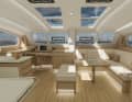 Slyder 49: The many window areas create transparency and views - even upwards into the sails