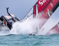 The boat drifts further into the water, but the wing pushes it further and further in