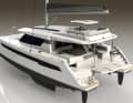 Leopard 50 with even more space outside on two levels and a lowerable bathing platform on request