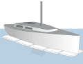 Old technology, but still tried and tested: Styrofoam sheets are placed around the hull to prevent ice from forming