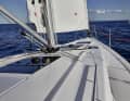 The superstructure is sheer, the hatches recessed