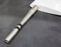 Classic design. The single rudder is slim and goes almost two metres deep; the rudder shaft is made of stainless steel