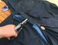 2. use the pliers and a little dexterity to close the damaged part