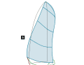 Tighten the new leeward sheet as quickly as possible, then take the slack out of the windward sheet