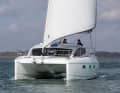 Individuality. High hulls, fixed foredeck, but no bimini: the Broadblue 346 stands out from the crowd of larger cats
