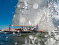 The "Sphinx" with Ragna Thönnessen at the helm.

 www.segel-bilder.de

  