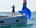 For easy sailing with a gennaker and code zero, the 46.1 has a large sail load behind the anchor locker so that the additional cloths are immediately ready for use