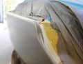 Prime the hull six times with epoxy primer by spraying, then temper for twelve hours at 40 degrees