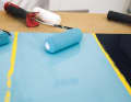 Fine foam: These rollers apply the paint most evenly. Rounded ends help to avoid build-up