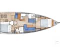 Sun Odyssey 410: Two cabins, one wet room
