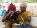 Visitors on board