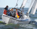 Attached: the rudder on the transom. The bearing sleeves will fail over time. The tiller then vibrates