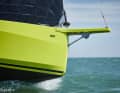 Long trunk. The bow nose extends around 120 centimetres beyond the forestay and also serves as a mount for the anchor