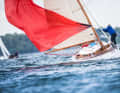 Dinghy cruiser "Mother's Day" during the spinnaker manoeuvre