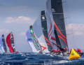 Father and daughter. Here, Tina and Hasso PLattner on "Phoenix 11" and "Phoenix 12" bless the stern for once