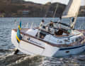 The boat has become even wider aft, even wider than its bigger sister Hallberg-Rassy 44