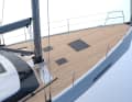 The GT6 will be equipped with an overlapping genoa and a fixed bowsprit made of carbon fibre. A self-tacking jib will be available as an option