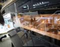 Hull windows allow a view into and out of the saloon