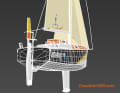 There is space at the stern for a wind steering system