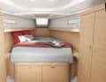 An island bed is possible in the foredeck