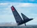 Impressionen der Kenterung von Team American Magic beim Prada Cup Round Robins - Americas Cup 2021 Studio Borlenghi