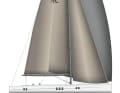 Gute Proportion: hohes Carbonrigg, ordentlich Tuch (Segeltragezahl 4,9)