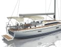 Prestazioni e comfort - X-Yachts offre un doppio bimini top come opzione, la piattaforma da bagno è inclusa.