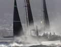 Oracle Racing trainiert in der San Francisco Bay auf AC 45