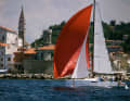 Easy going; under gennaker in light breeze