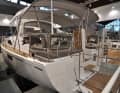 The bimini provides sufficient headroom, shade, but at the same time enough visibility of the windows. The stern is extremely wide.