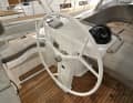 One of the two steering wheels.