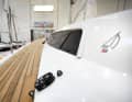 When closed, the superstructure windows of the new Dehler 38 look like a single unit...