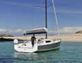 Anchoring in shallow waters: if you order the optional swing keel, you can reduce the draught to 1.05 metres