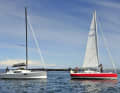 Old and new: The predecessor of the Pogo 30 was the 8.50. The comparison shows what has changed in a decade: completely different rig, hull and sail plan
