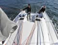 All halyards, sheets and outhauls converge at the companionway. However, there are also alternatives in the cockpit layout