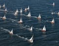 The starting field of the cruiser racing yachts