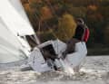 Under gennaker the cabin cruiser exceeds its hull speed