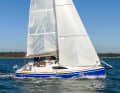 Sporty sailing plan. The Malango 8.88 is sufficiently loaded