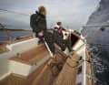 The rudder blade also goes lower and offers perfect control even when the boat is in position. The cockpit layout works very well for two people