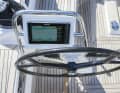 Double: The two carbon fibre steering wheels are an option, they have very little inertia, allowing the Arcona 380 to be steered sensitively