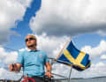 Relaxed. The helmsman's position at the helm is comfortable and the forward view is very good
