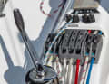 Canalised. All sails and trim functions can be controlled by the helmsman