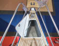 Typical Luffe: the double L at the bow. The furling system is located below deck