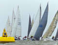 Start im Nieselregen vor Cuxhaven