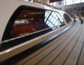 The larger and frameless hull windows in the cabin superstructure are visually striking