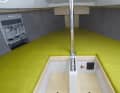 Der Kasten für das Kielschwert (0,6-1,2 Meter) fällt relativ zierlich aus