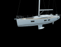 Jeanneau 51. stretched lines, large hull windows and chines at the back