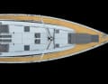 Jeanneau 51. Großes Cockpit und ein weit nach vorn gezogener Kajütaufbau